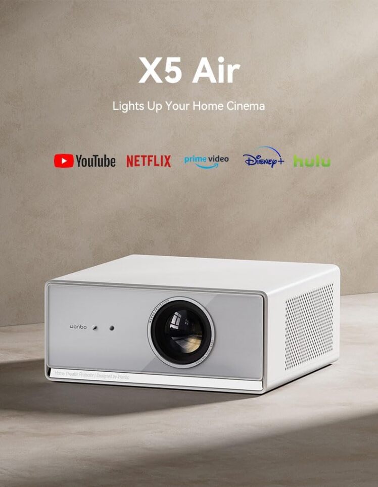بررسی تخصصی Wanbo X5 Air؛ پروژکتور ۱۱۰۰ لومنی با Android 11 و سیستم خنک‌کننده Vortex